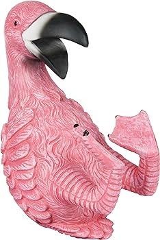 BRUBAKER Wijnfleshouder Dorstige Flamingo - Fleshouder Dronken Dieren - Flesstandaard Grappig - Roze Vogel Decoratief Beeldje Handgeschilderd Bar Wijn Accessoires - Grappige Decoratie Wijn Cadeau