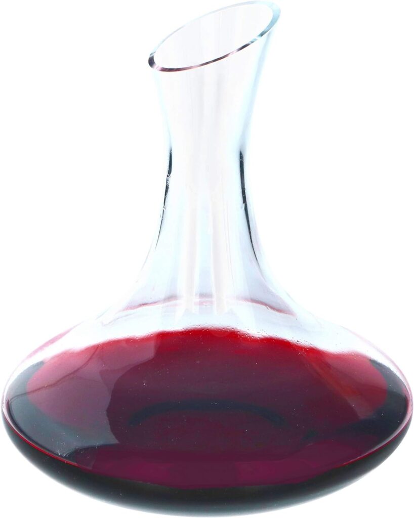Alpina Premium karaf van glas – wijnkaraf 1,78 l in een prachtig design | 20 x 24 cm met afgeschuinde schenktuit | voor een optimale ventilatie van de rode wijn